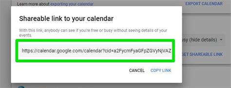 Generate Shareable Google Calendar Link