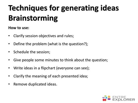 Generating Ideas Through Brainstorming