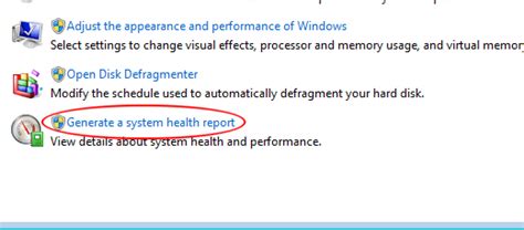 Generating a System Health Report in Windows 7