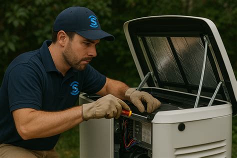 Generator Repair San Antonio Technician Checking Generator