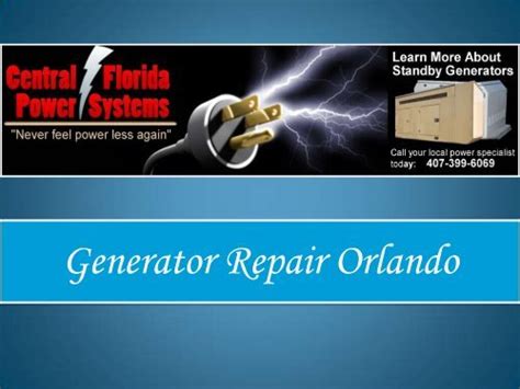 Generator Repair in Orlando: Powering Through Storms