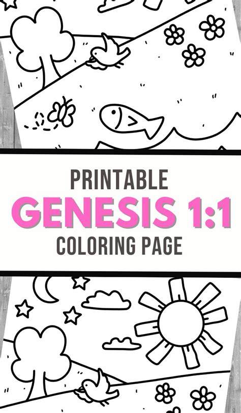 Genesis 1 1 Coloring Page