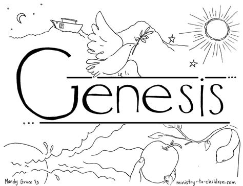 Genesis Coloring Sheet