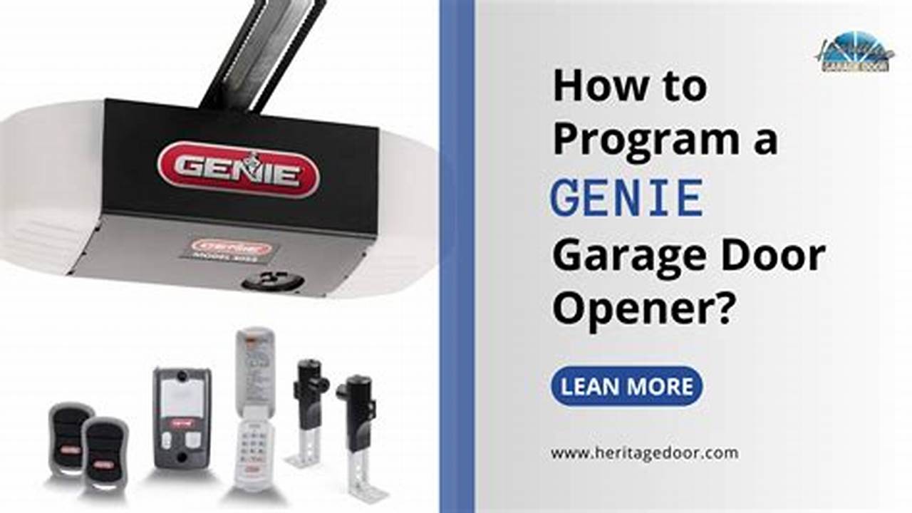 Genie 2024 Garage Door Opener Programming