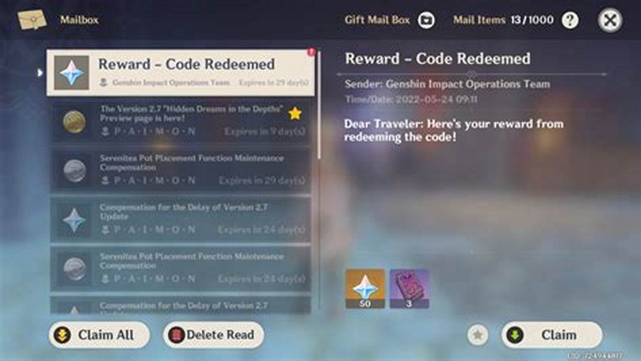 Genshin Impact Redeem Code 2025