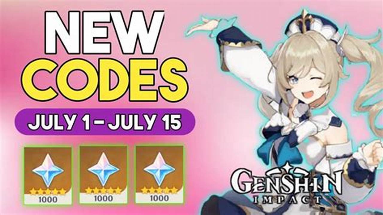 Genshin Redeem Code January 2024 Code