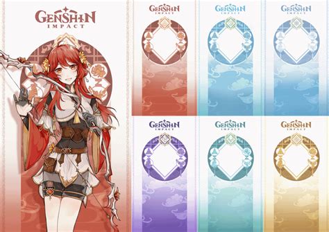 Genshin Character Cards Template