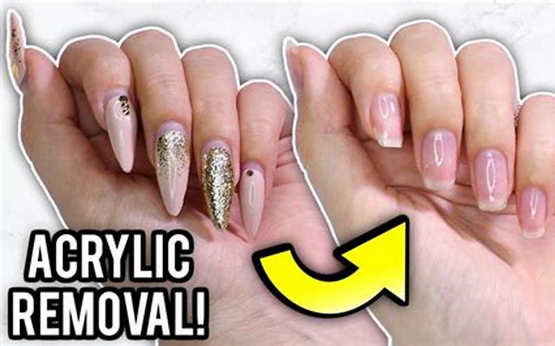 Gently Remove The Acrylic Nails