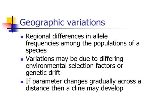 Geographic Variations