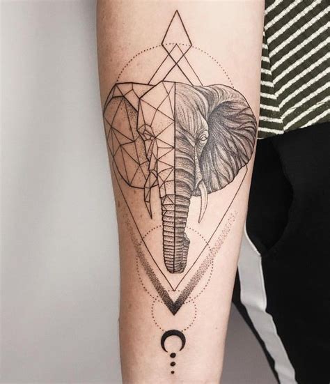 Geometric elephant in 2020 Elephant tattoos, Geometric