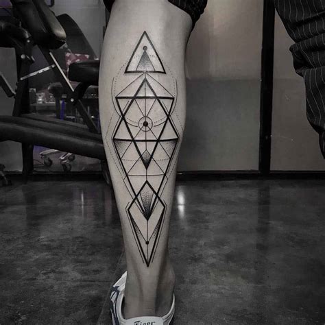 Geometric Leg Tattoos