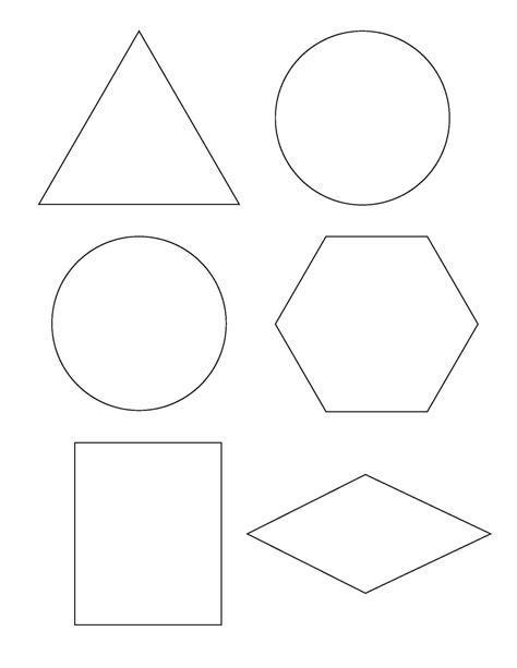 Geometric Shapes Template Printable