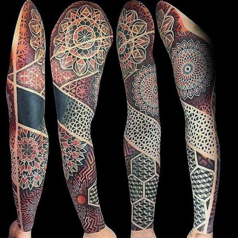 30 Geometric Sleeve Tattoo Designs Amazing Tattoo Ideas