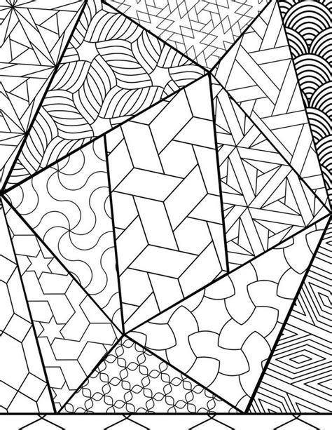 Geometric Abstract Coloring Pages