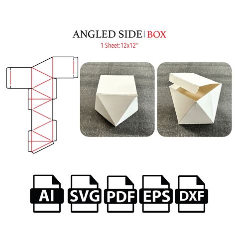 Download Geometric Box Template, Unique Shape Box Cut Files