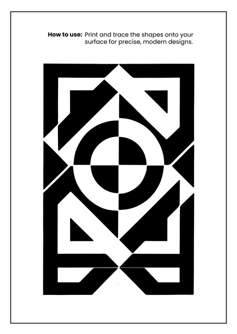 Download Geometric Forms - Stencil Series Printable