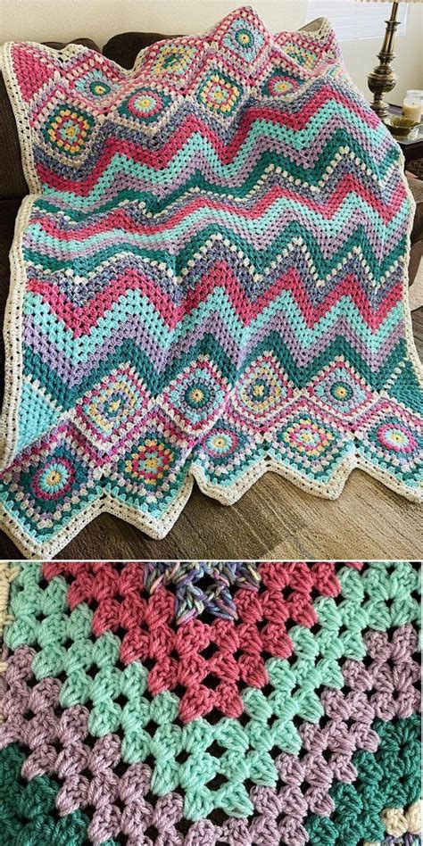 Geometric Granny Square Ripple Pattern