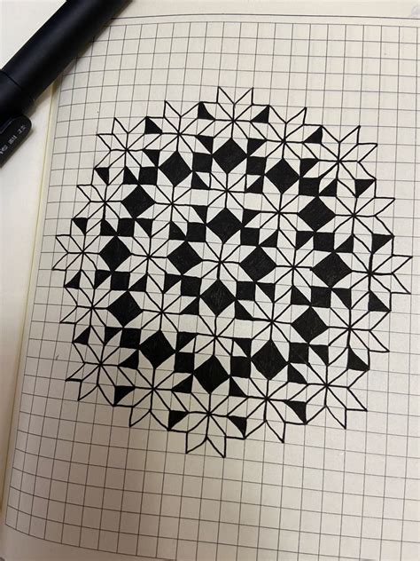 Geometric Graph Paper Drawing Patterns
