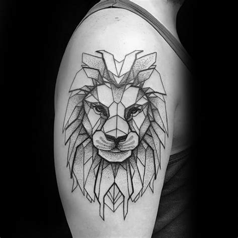 Geometric Lion Tattoo