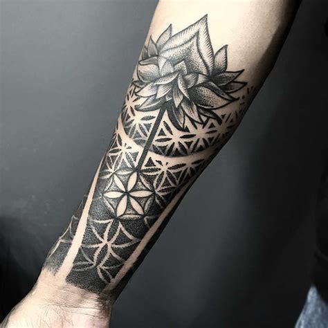 Geometric Lotus Tattoo