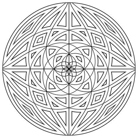 Geometric Patterns and Mandalas Simple Versions