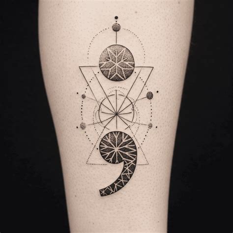 Geometric Semicolon Tattoo