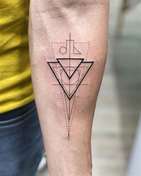 Geometric Triangle Tattoo