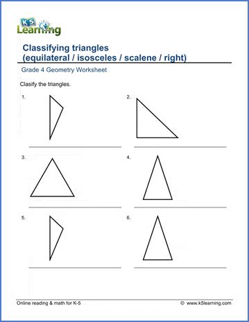Geometry Worksheets Grade 4