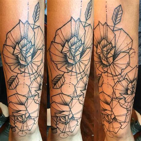 Geometry Flower Tattoo