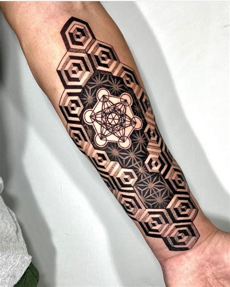 Geometry Hand Tattoo