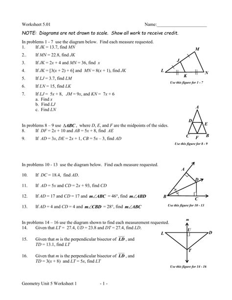 Geometry Worksheet 4 4 4 5 Answer Key