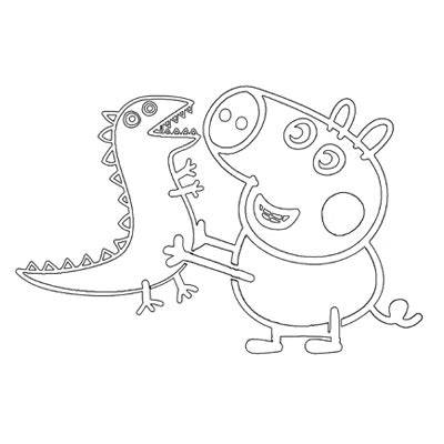 George And Dinosaur Coloring Pages