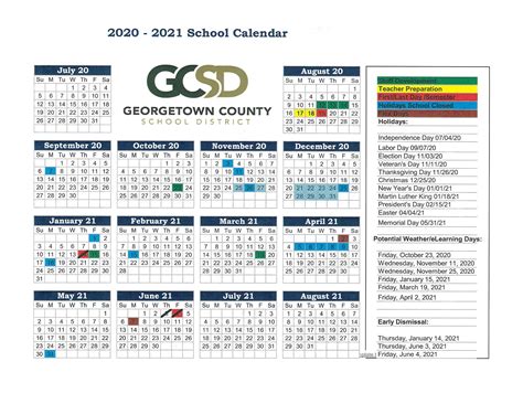 Georgetown Academic Calendar