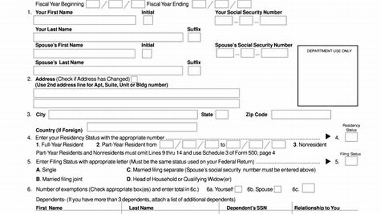 Georgia Form 500 Schedule 1 Instructions 2025