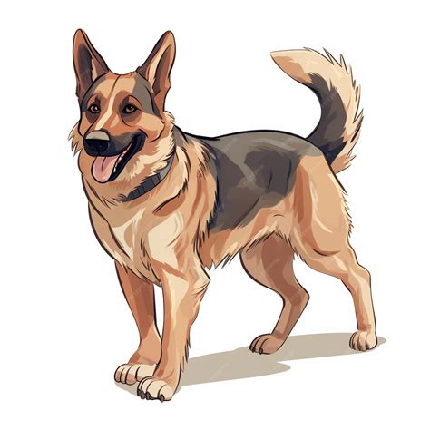 Animal character funny German shepherd in cartoon style 2825290 Vector