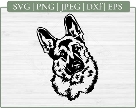 Unleash Your Creativity with our Free German Shepherd SVG File - Perfect for Crafting Projects!