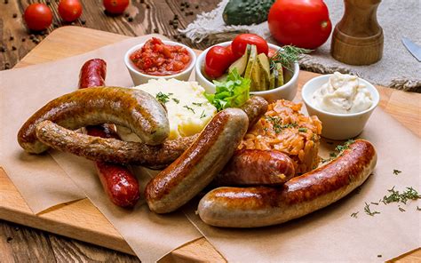 Traditional German food platter