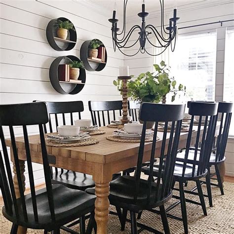 White Farmhouse Table And Chairs Traditional Farmhouse Style Dining