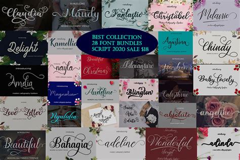 Download Get Best Collection 28 Font Bundles Script Pics Cut Files