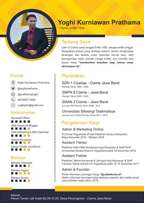 Get Contoh Cv Curriculum Vitae Pics