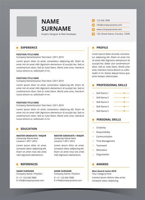 Get Contoh Resume Curriculum Vitae