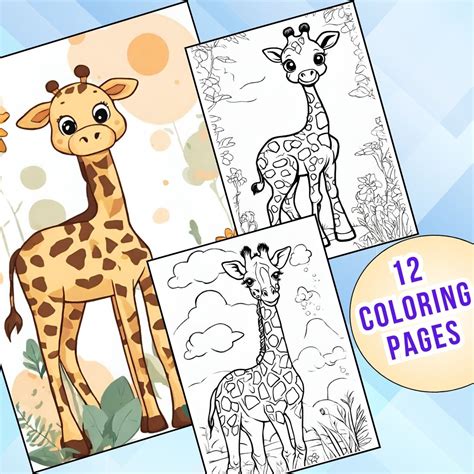Get Creative: Giraffe Colour In Activities