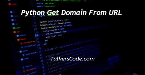 Get Domain From Url Python