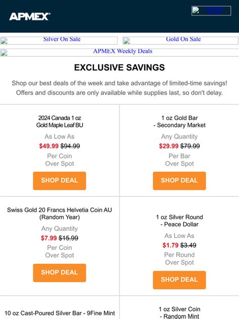 Get Exclusive Weekly Deals