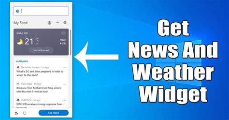 Get News and Weather Widget on Microsoft Edge
