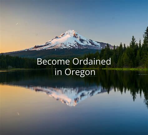 Getting Ordained in Oregon