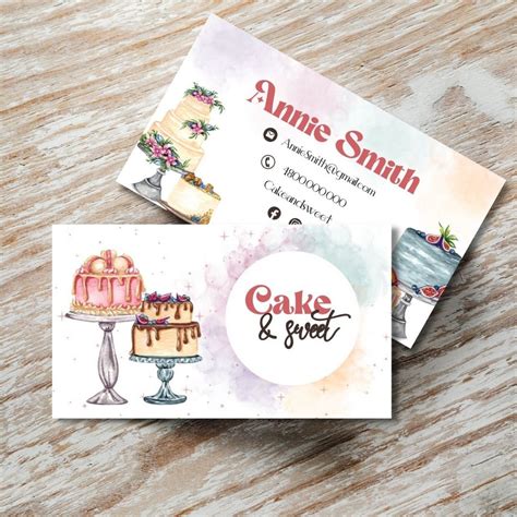Get Our Example of Cake Decorating Business Card Templates in 2020