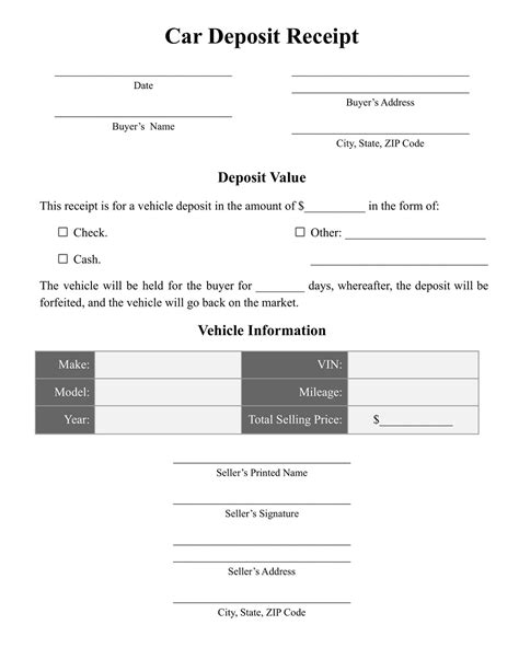 Get Our Example of Real Estate Deposit Receipt Template | Contract