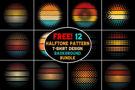 Download Get The Halftone Patterns Bundle Images Creativefabrica Free PSD Mockups