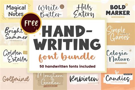 Download Get The Handwritten Font Bundle PSD Commercial Use DXF Files
